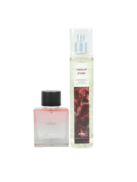 

Ajmal Set of Women Neea EDP & Unisex Vibrant Ether EDT, Pink
