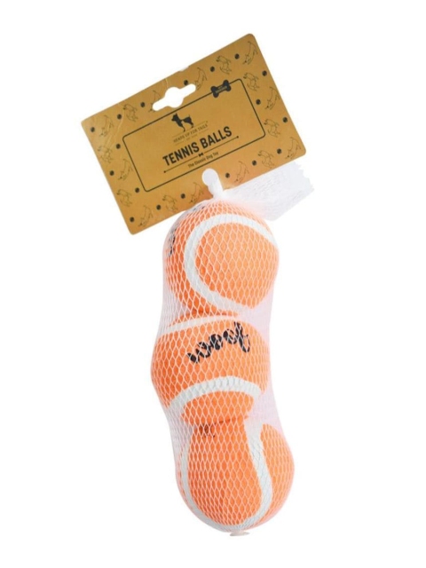 

Heads Up For Tails Orange HUFT Tennis Balls With Squeakers Dog Toy