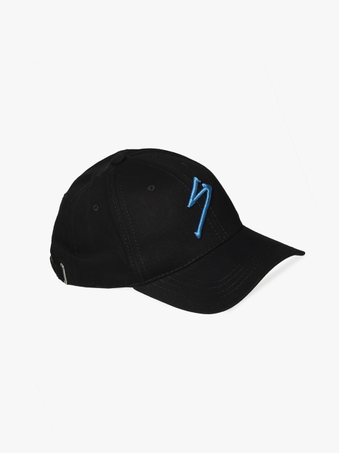 SG Unisex Black & Blue Embroidered Premium Cotton Baseball Cap