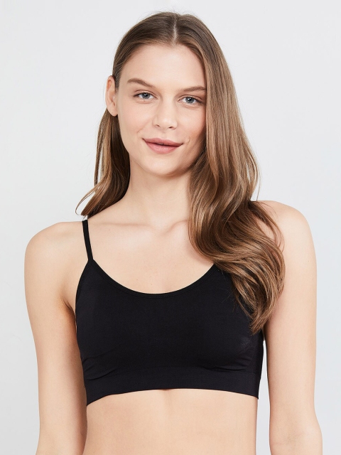 

max Black Solid Non-Wired Lightly Padded T-shirt Bra SU20SMPD01BLACK