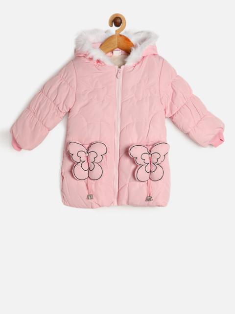 

PASSION PETALS Girls Pink Printed Lightweight Puffer Jacket
