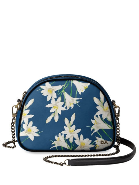 

DailyObjects Blue & White Printed Sling Bag