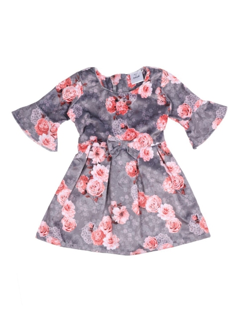 

Doodle Girls Grey Printed Fit and Flare Dress