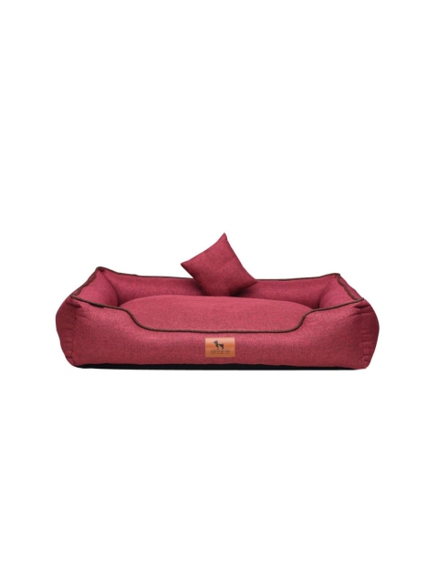 

Heads Up For Tails HUFT Nap Now Lounger Dog Bed, Red