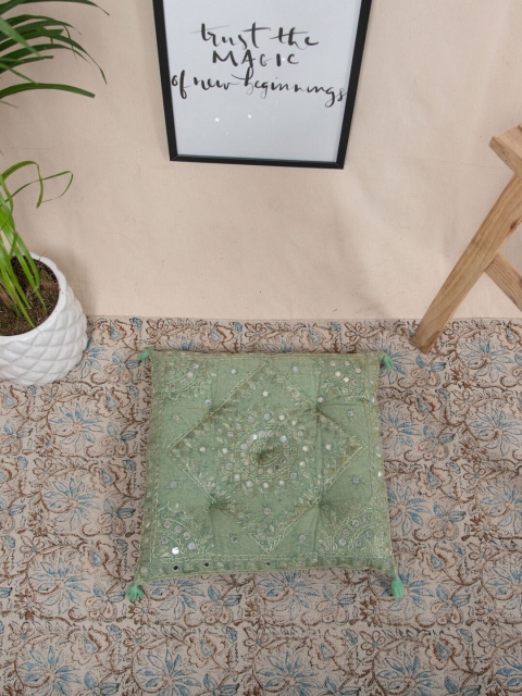

Tistabene Sea Green Glaucous Square Floor Cushion