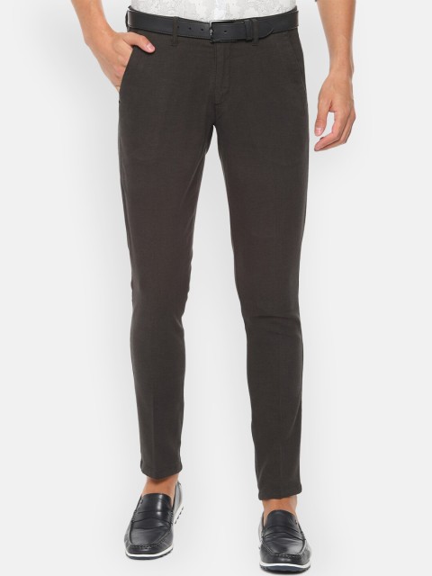 

Louis Philippe Sport Men Brown Slim Fit Self Design Regular Trousers