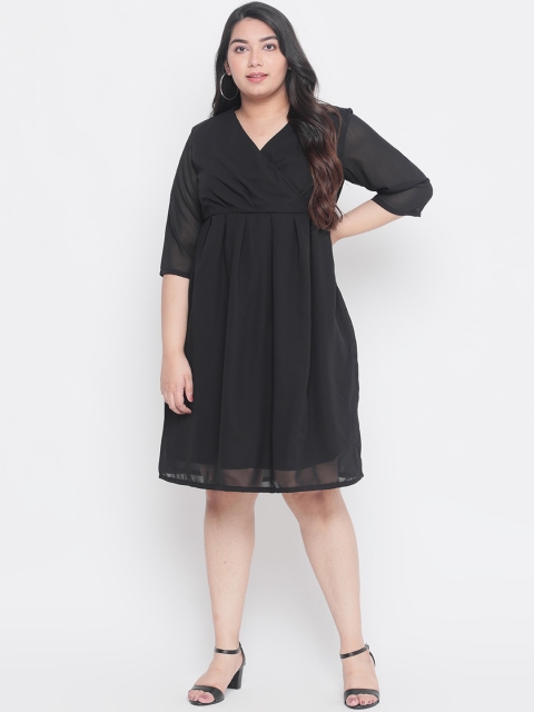 

Amydus Women Black Solid A-Line Dress