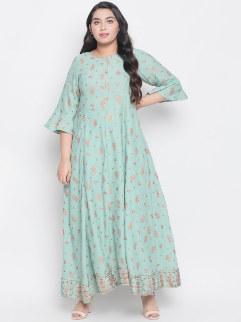

Amydus Women Green Printed Maxi Dress