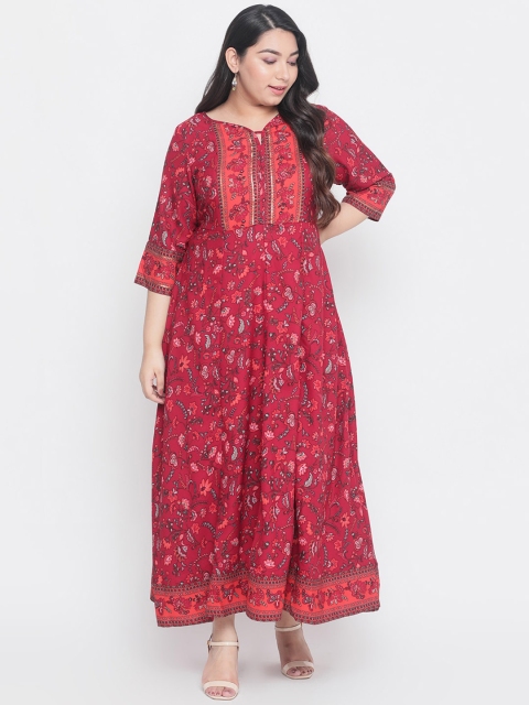 

Amydus Women Red Printed Maxi Dress