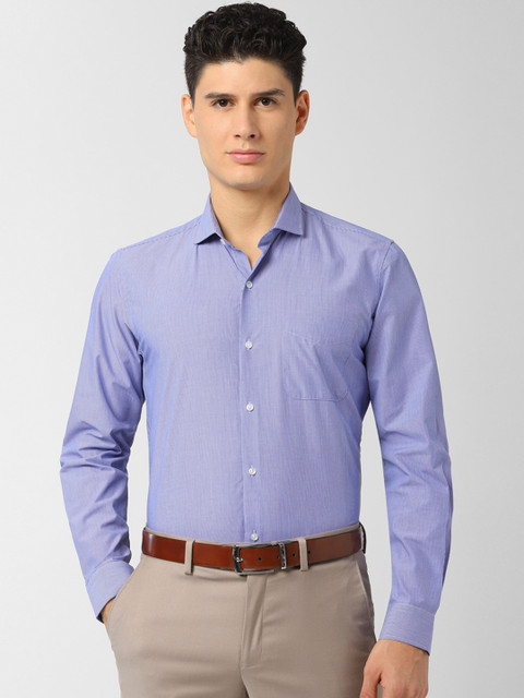 

Peter England Men Purple & White Slim Fit Striped Formal Shirt