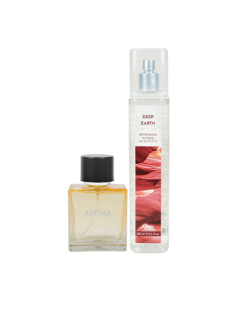 

Ajmal Set of 2 Aretha EDP & Deep Earth EDT 350 ml, Multi