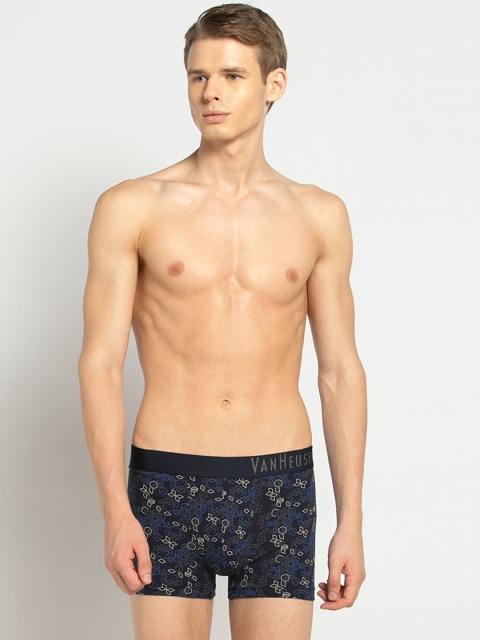 

Van Heusen Men Blue Printed Trunks IHETR1CPT510047