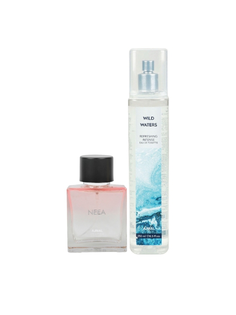 

Ajmal Set of Women Neea EDP & Unisex Wild Waters EDT, Pink