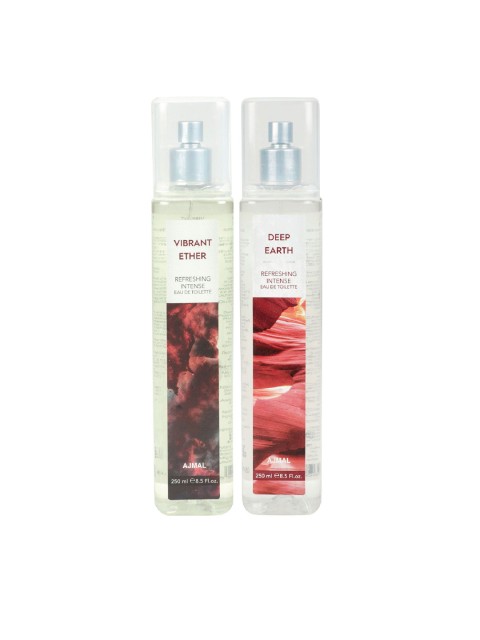 

Ajmal Unisex Set of Vibrant Ether EDT & Deep Earth EDT - 250 ml, Brown