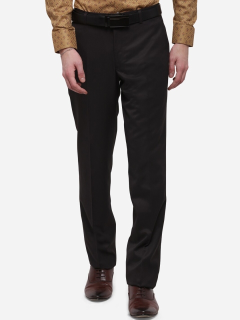 

Greenfibre Men Brown Regular Fit Solid Formal Trousers