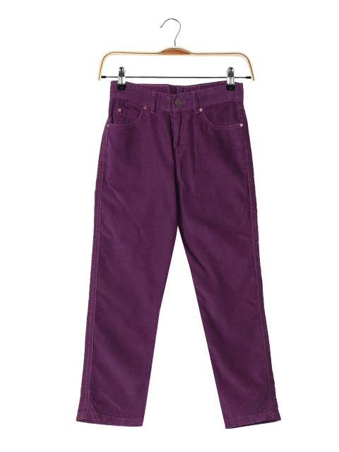 

Cherokee Girls Purple Solid Regular Trousers