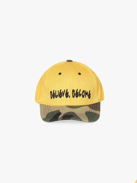 

SG Unisex Gold & Green Colourblocked Snapback Cap