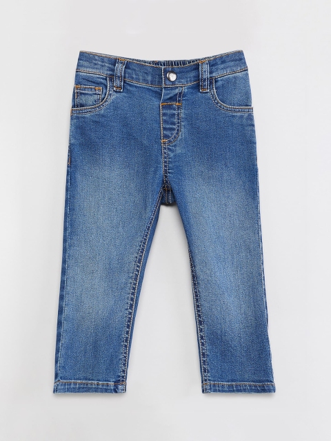 

max Boys Blue Slim Fit Mid-Rise Clean Look Jeans, Navy blue