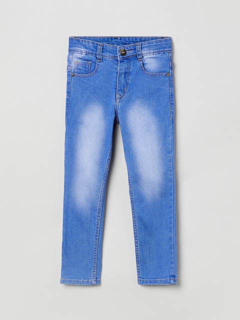 

max Boys Blue Slim Fit Mid-Rise Clean Look Stretchable Jeans