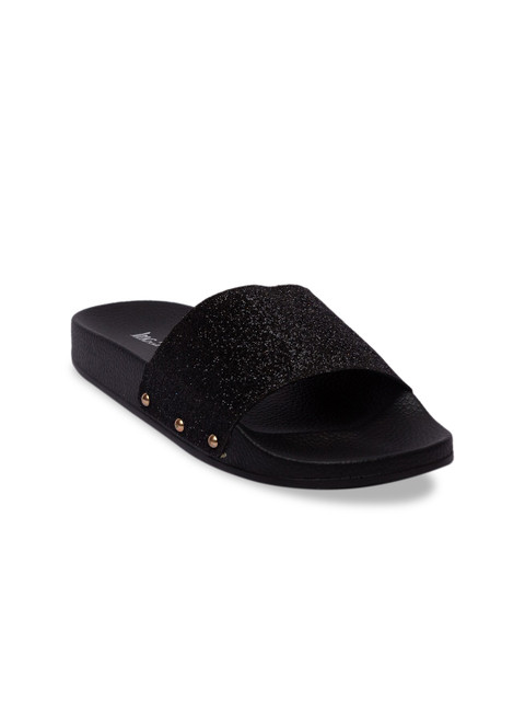 

Inc 5 Women Black Embellished Open Toe Flats