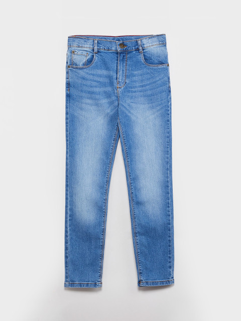 

max Boys Blue Slim Fit Mid-Rise Clean Look Stretchable Jeans