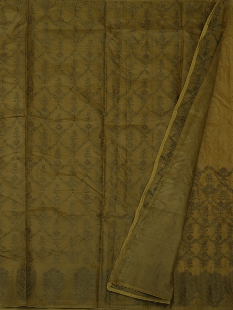 

Pothys Olive Green Jute Silk Woven Design Tussar Saree