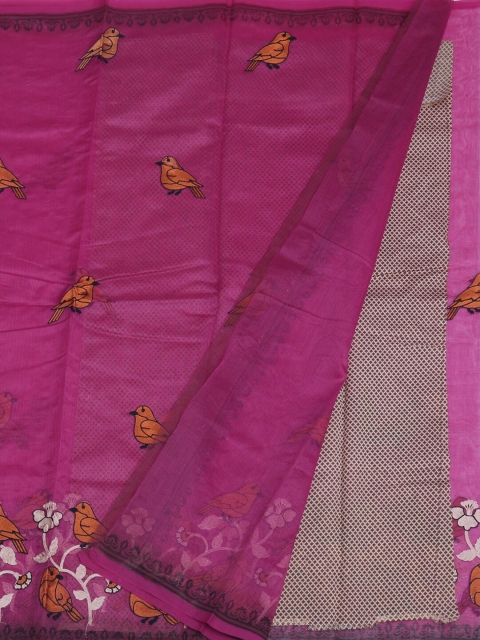

Pothys Magenta Woven Design Supernet Saree