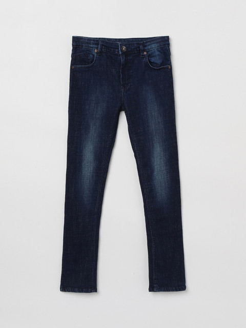 

max Boys Navy Blue Slim Fit Mid-Rise Clean Look Stretchable Jeans