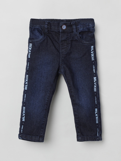 

max Boys Navy Blue Slim Fit Mid-Rise Clean Look Jeans