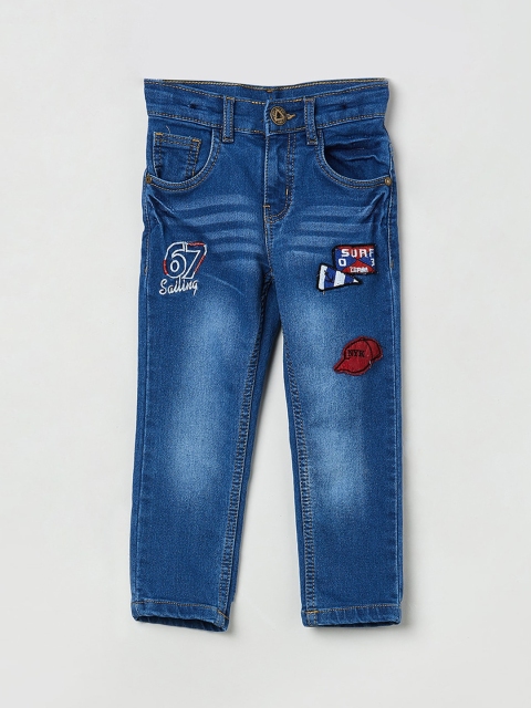 

max Boys Blue Slim Fit Mid-Rise Clean Look Stretchable Jeans