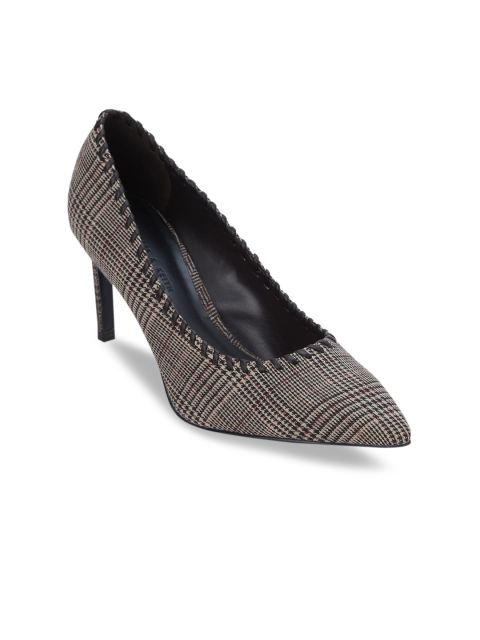 

CHARLES & KEITH Women Black & Brown Printed Pumps