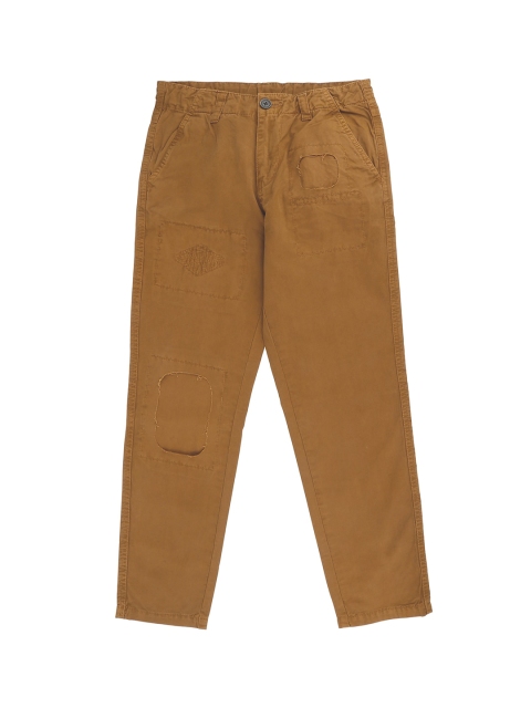

Cherokee Boys Brown Regular Fit Solid Regular Trousers
