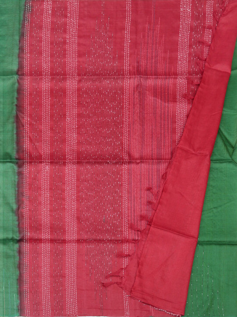 

Pothys Green Solid Jute Silk Saree