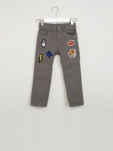 

max Boys Grey Regular Fit Mid-Rise Clean Look Stretchable Jeans