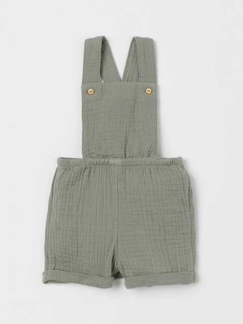 

H&M Kids Olive Green Cotton Dungaree Shorts