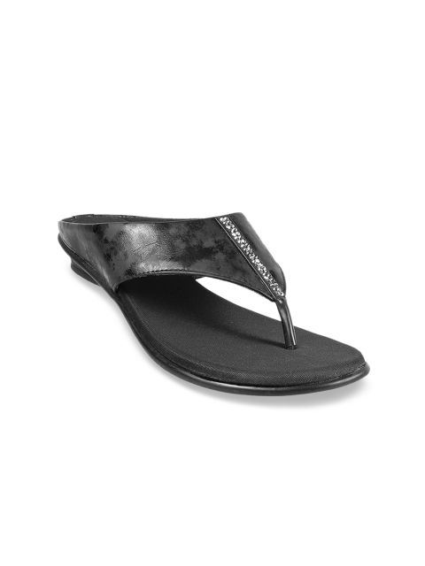 

WALKWAY Women Black Embellished Kitten Heels