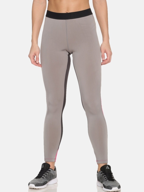 

Campus Sutra Women Grey & Pink Colourblocked Tights