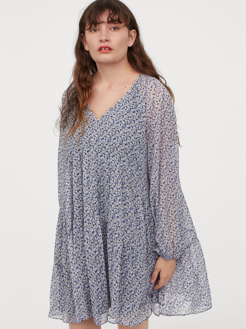 

H&M Women Blue Flared Dress