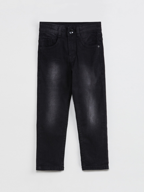 

max Boys Charcoal Grey Slim Fit Mid-Rise Clean Look Stretchable Jeans