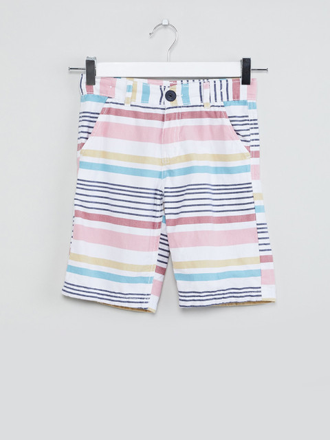 

max Boys Multicoloured Striped Regular Fit Regular Shorts, Multi