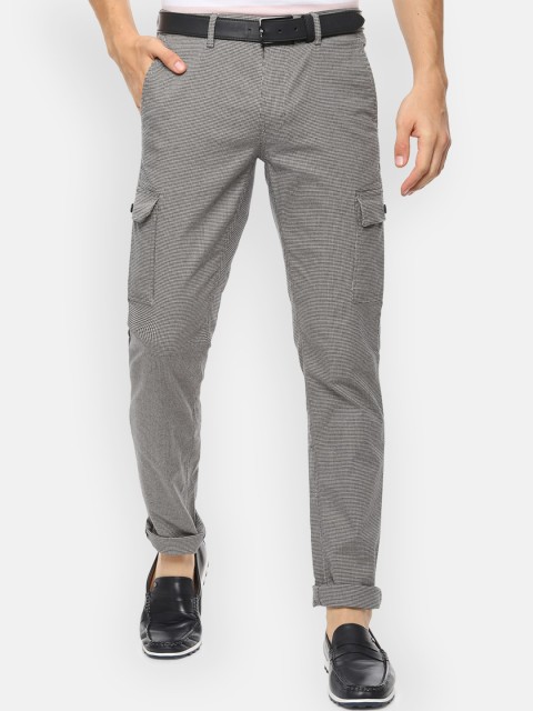 

Van Heusen Sport Men Grey Slim Fit Self Design Regular Trousers