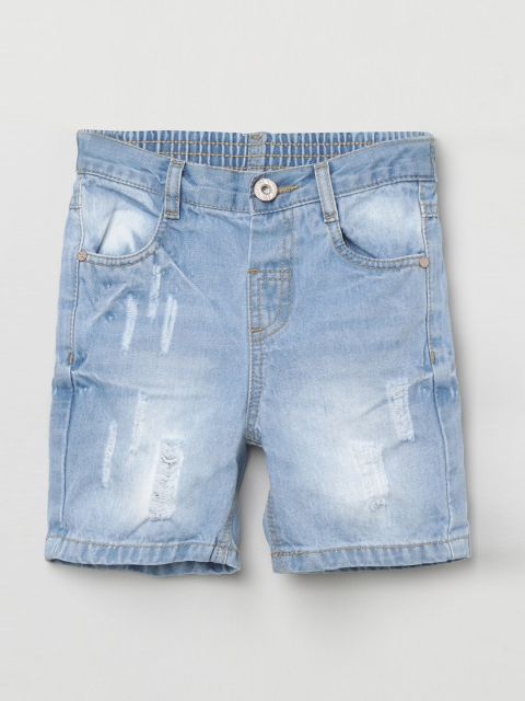 

max Boys Blue Washed Regular Fit Denim Shorts