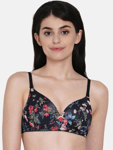 

Enamor Red Non-Wired Lightly Padded High Coverage Everyday Tshirt Bra F065, Multi