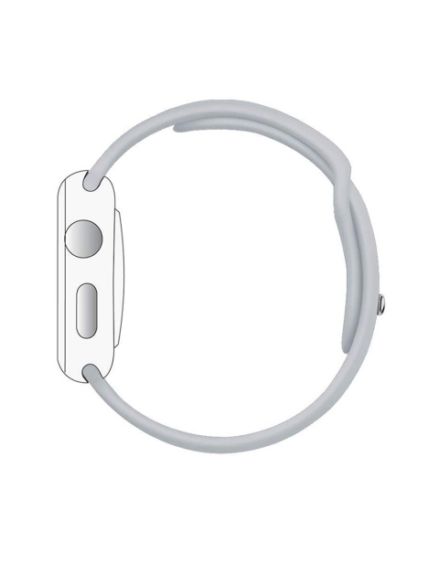

TREEMODA Unisex Grey & White Apple iWatch Silicon Strap