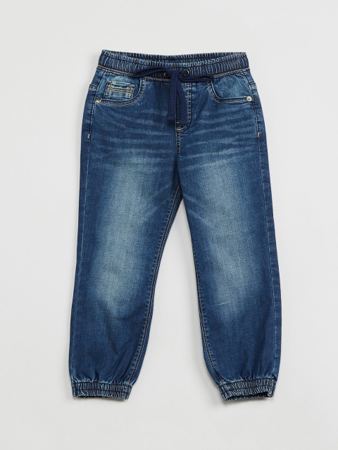 

max Boys Blue Jogger Mid-Rise Clean Look Stretchable Jeans