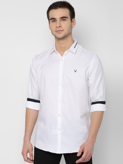 

Allen Solly Men White Slim Fit Solid Casual Shirt