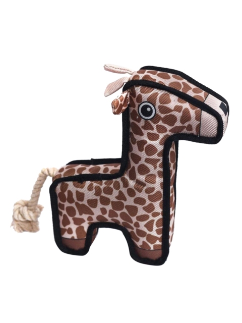 

Heads Up For Tails Beige & Brown Recycled Cotton Giraffe Dog Toy