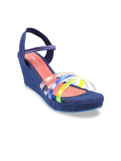 

WALKWAY Women Blue Solid Sandals