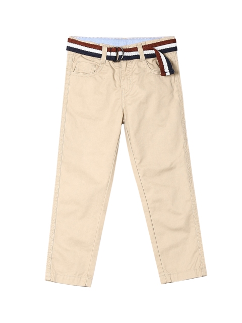 

Cherokee Boys Beige Regular Fit Solid Regular Trousers