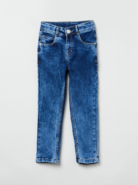 

max Boys Blue Slim Fit Mid-Rise Clean Look Stretchable Jeans